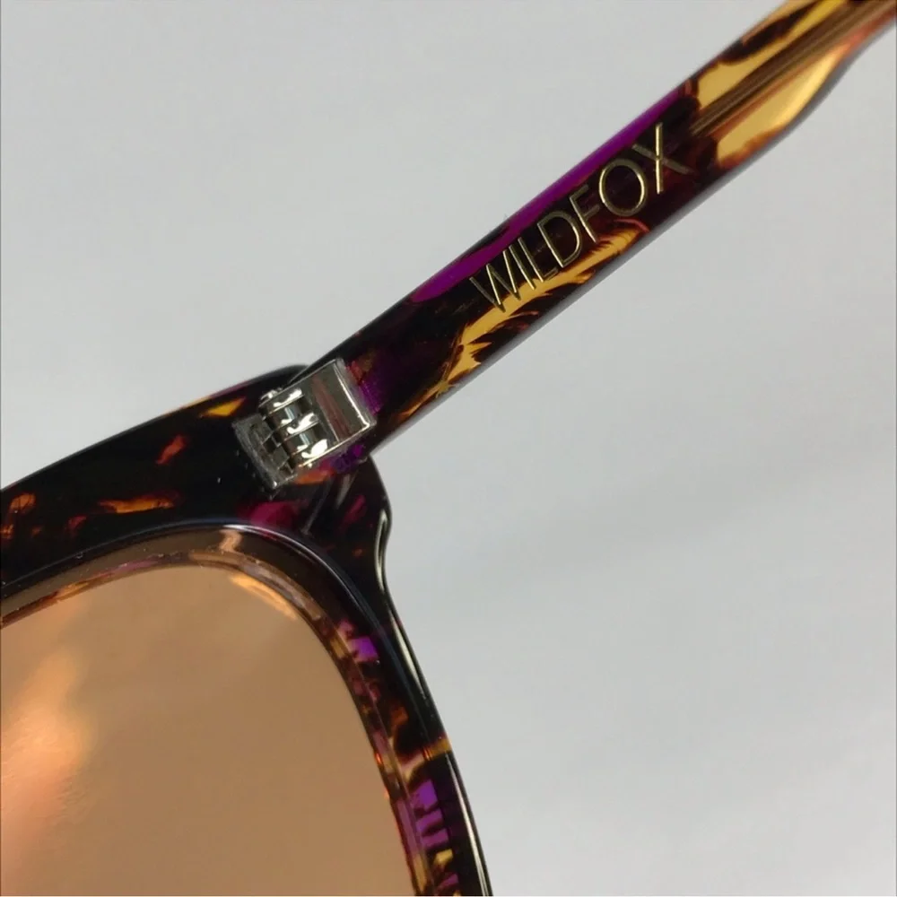 WILDFOX Grand Dame Sunglasses Tortoise Swirl Gold Mirror Lenses RARE